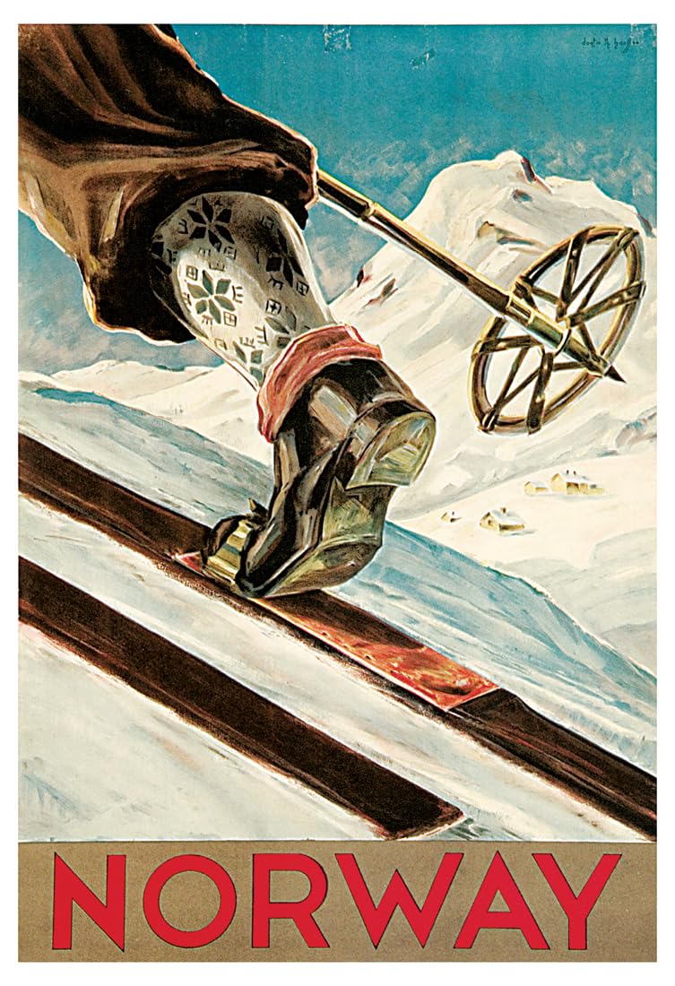 Amazon.com: Norway Poster, Norwegian Travel Poster, Ski, Skiing